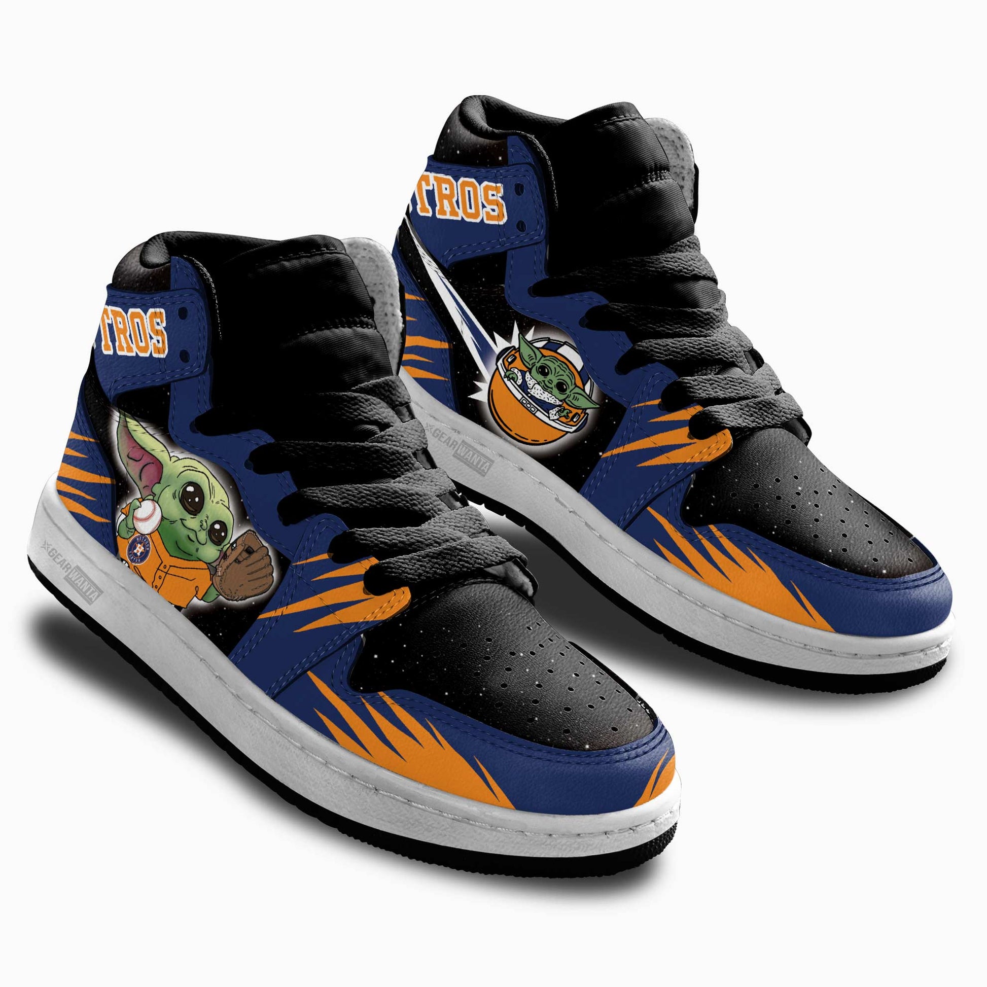 Houston Astros Kid Sneakers Custom For Kids-Gear Wanta