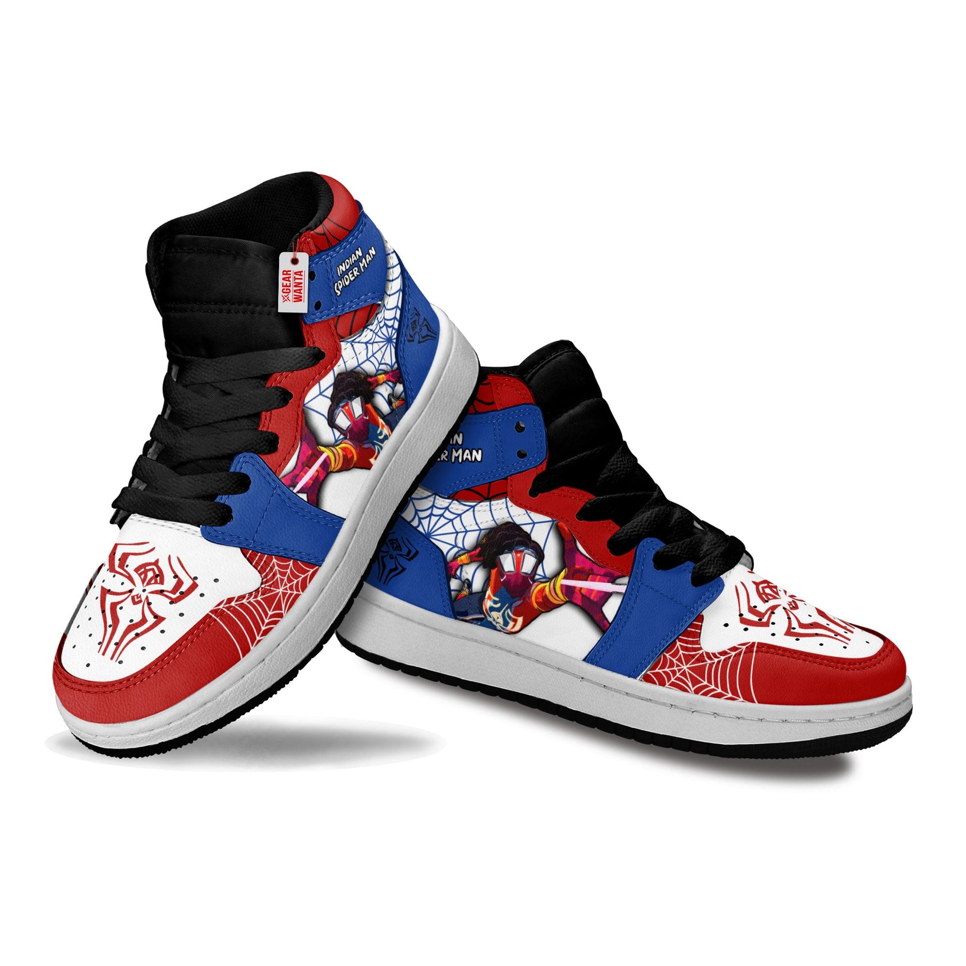 Indian Spider-Man Spider-Verse Kid Sneakers Custom For Kids-Gear Wanta