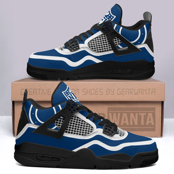 Indianapolis Colts Aj4 Sneakers Custom Shoes-Gear Wanta
