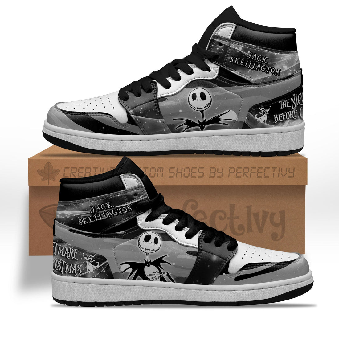 Jack Skellington Characters Silhouette J1 Shoes Custom PT10-Gear Wanta