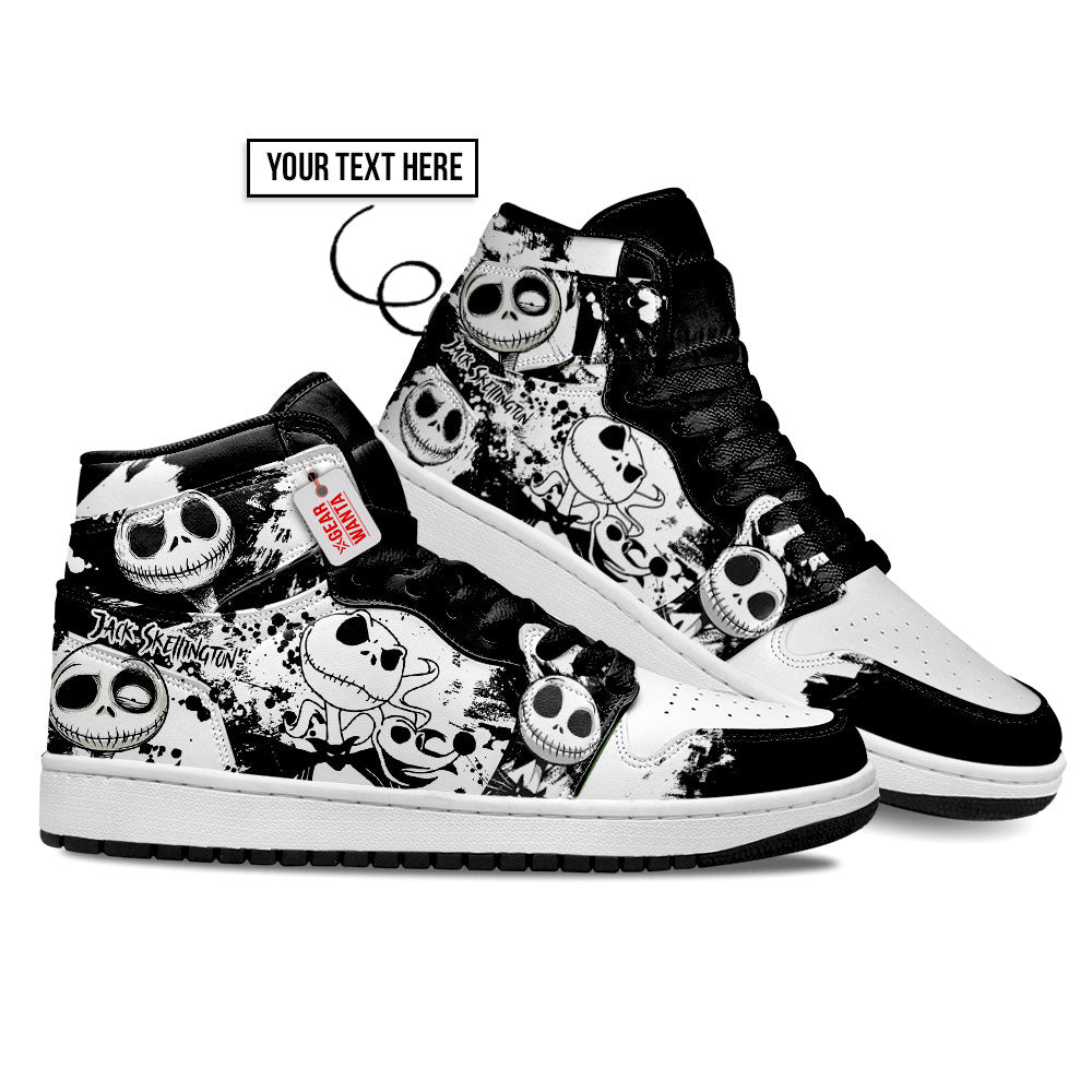 Jack Skellington J1 Shoes Custom For Fans- gearwanta.com