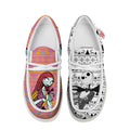 Jack and Sally Christmas Ugly Canvas Loafer Shoes-gearwanta.com