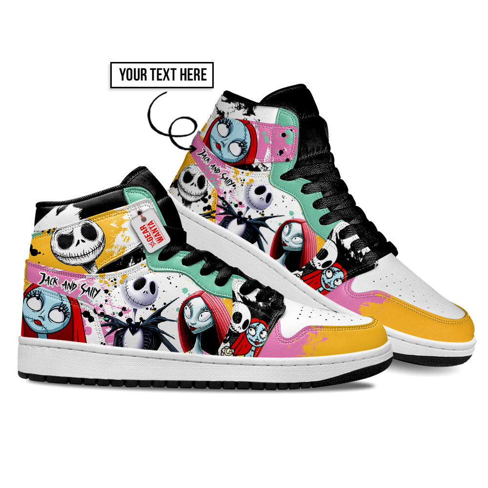 Jack and Sally J1 Shoes Custom For Fans- gearwanta.com