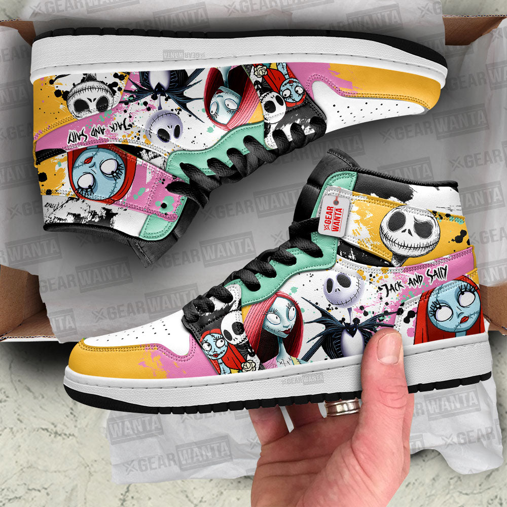 Jack and Sally J1 Shoes Custom For Fans- gearwanta.com