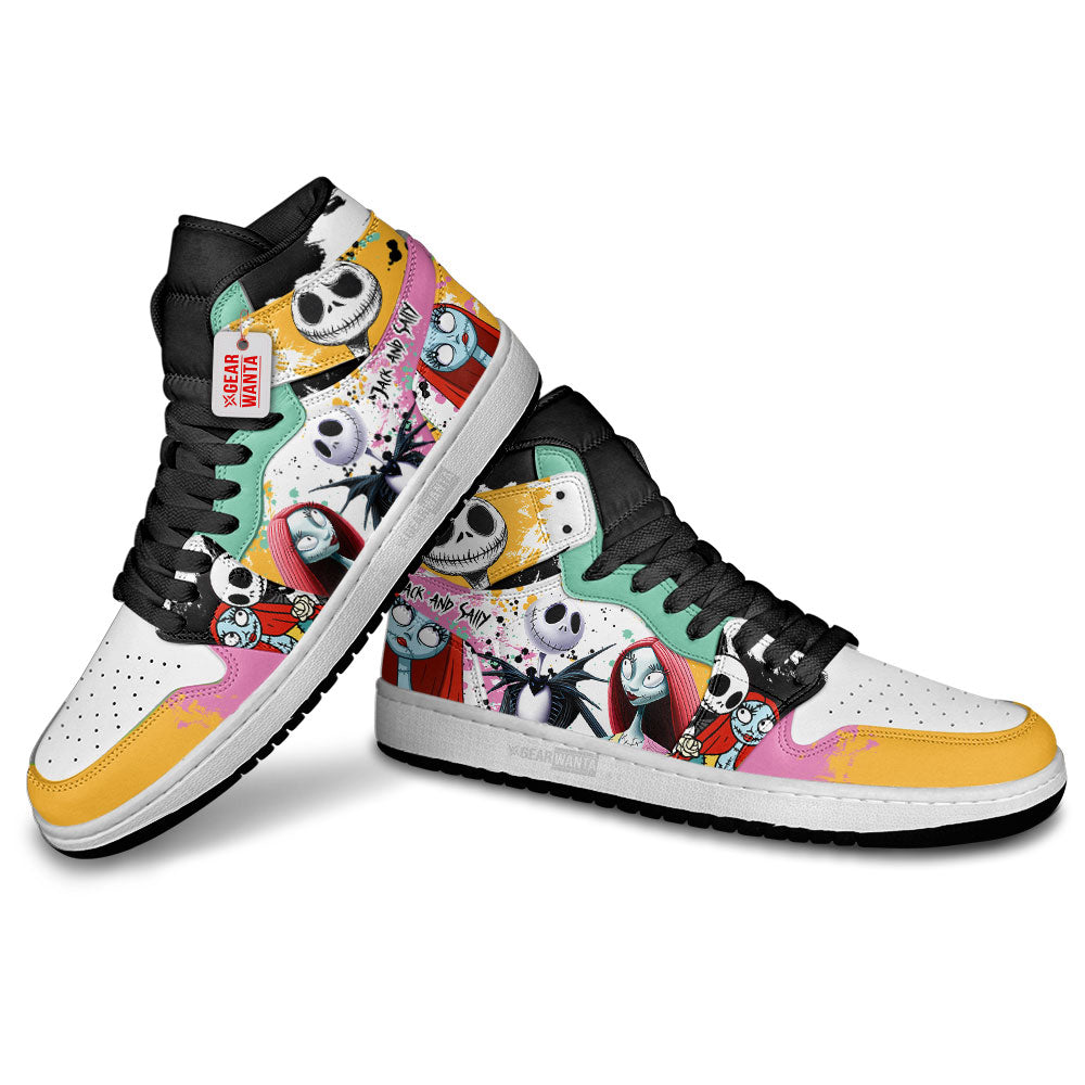 Jack and Sally J1 Shoes Custom For Fans- gearwanta.com