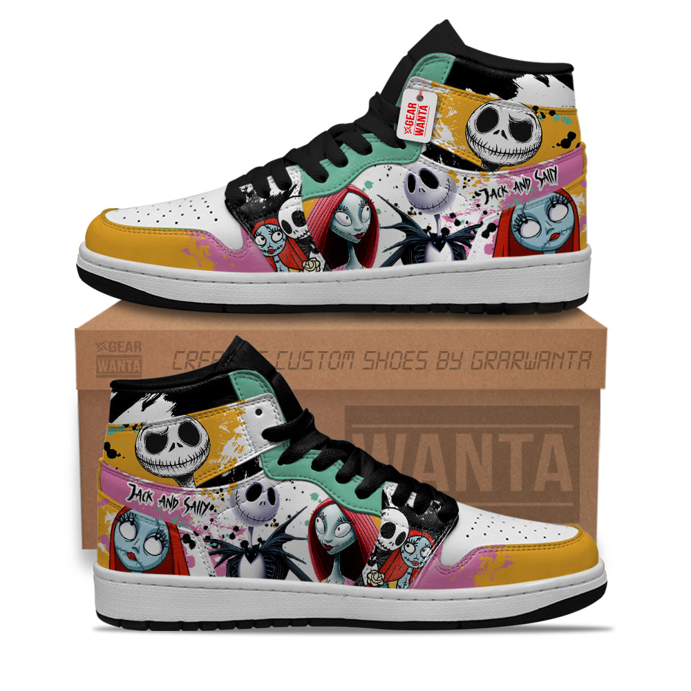 Jack and Sally J1 Shoes Custom For Fans- gearwanta.com