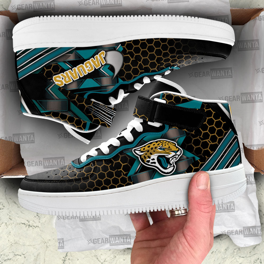 Jacksonville Jaguars Sneakers Custom Air Mid Shoes For Fans-Gear Wanta