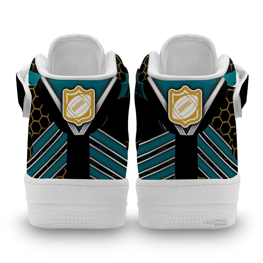 Jacksonville Jaguars Sneakers Custom Air Mid Shoes For Fans-Gear Wanta