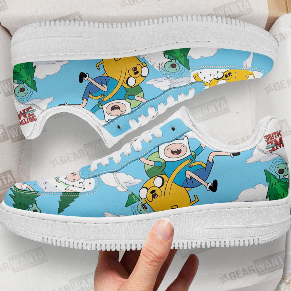Jake and Finn Air Sneakers Custom Adventure Time Shoes-Gear Wanta