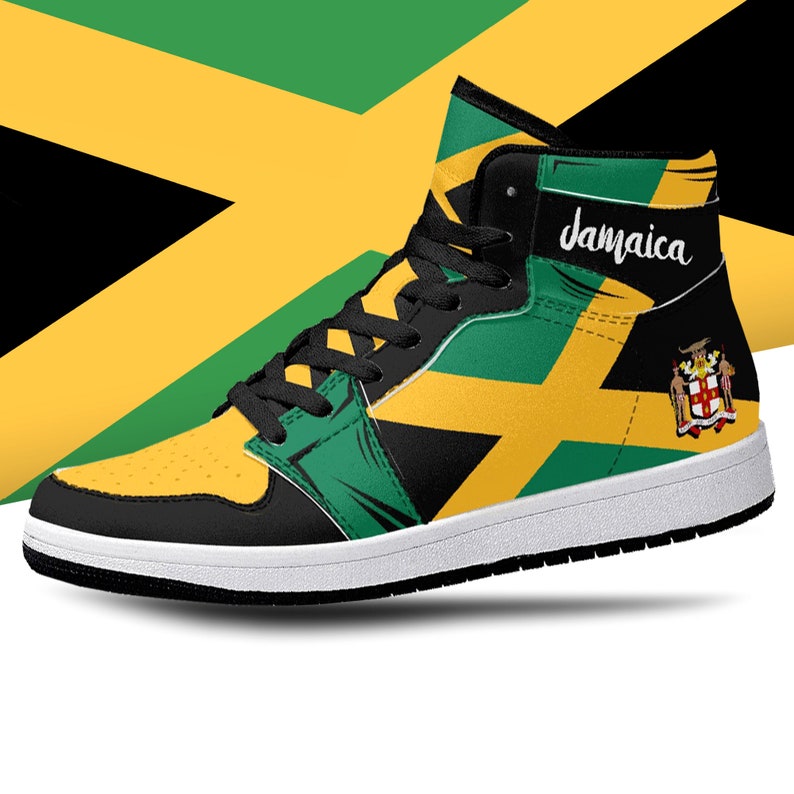 Jamaica Flag JD1 High Top Shoes 