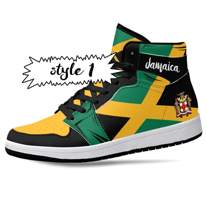 Jamaica Flag JD1 High Top Shoes 