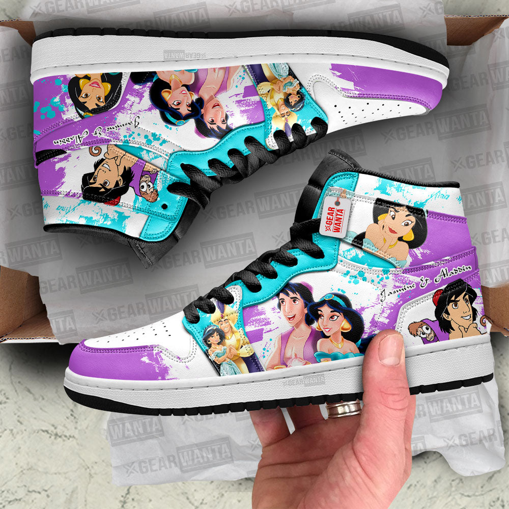 Jasmine and Aladdin J1 Shoes Cartoon Collection- gearwanta.com