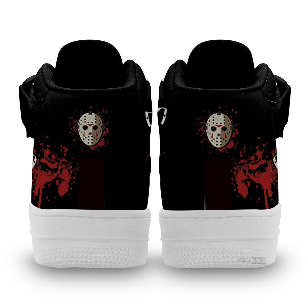 Jason Voorhees Shoes Mid Custom Just Kill It For Horror Fans-Gear Wanta