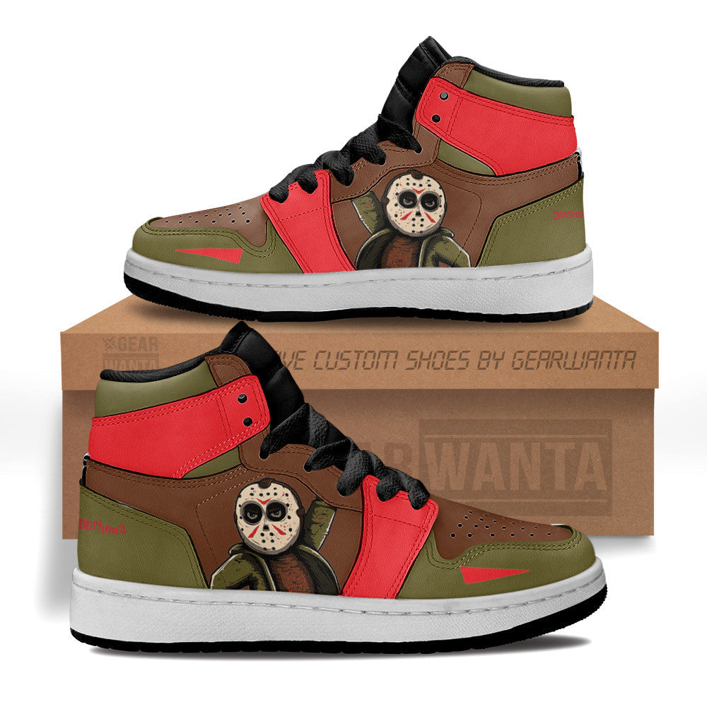Jason Voorhees The Friday The 13th Series Kid Sneakers Custom-Gear Wanta