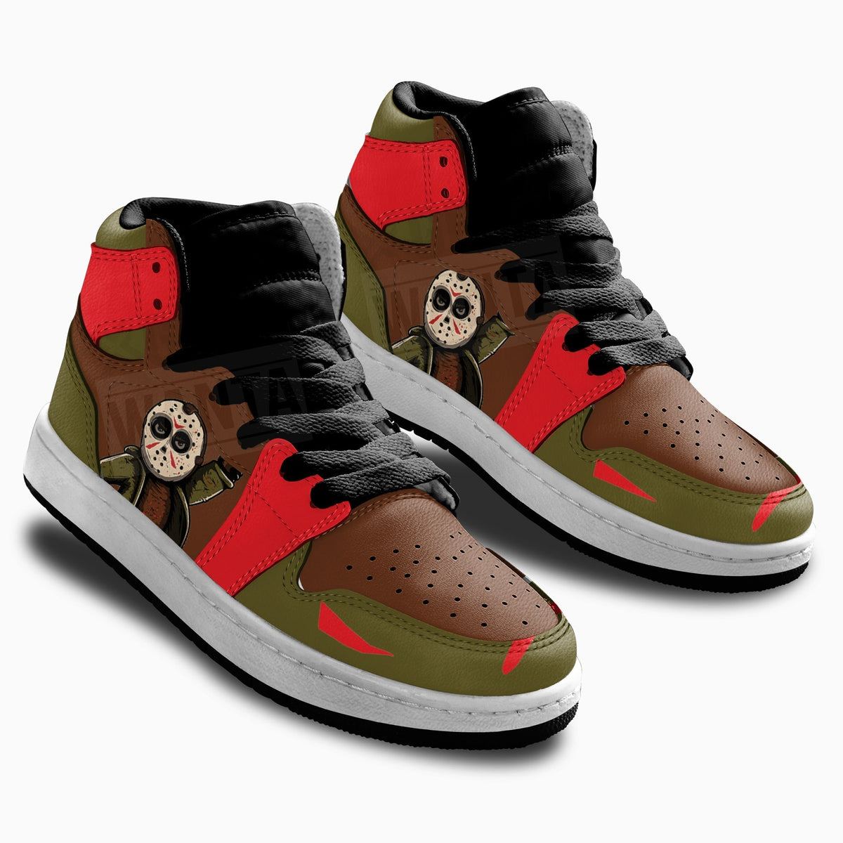 Jason Voorhees The Friday The 13th Series Kid Sneakers Custom-Gear Wanta