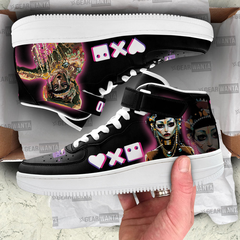 Jibaro Air Mid Shoes Custom Love, Death & Robots Sneakers-Gear Wanta