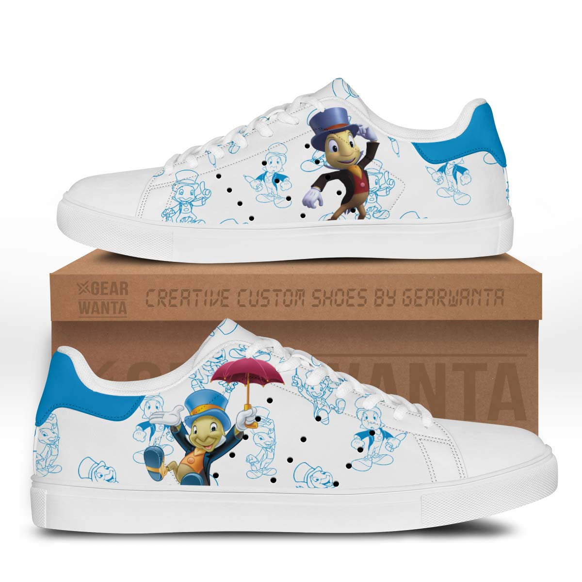 Jiminy Cricket Stan Shoes Custom Pinocchio Cartoon Shoes-Gear Wanta