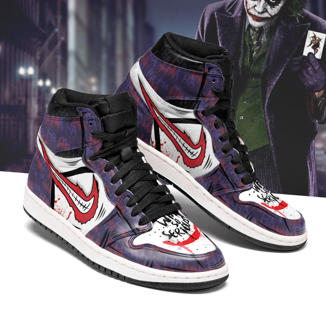 Joker Smile J1 Sneakers Custom Why So Serious BRB02-Gear Wanta