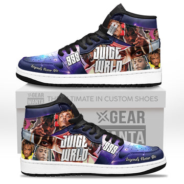 Juice Wrld High-Top Leather Sneakers Legends Never Die