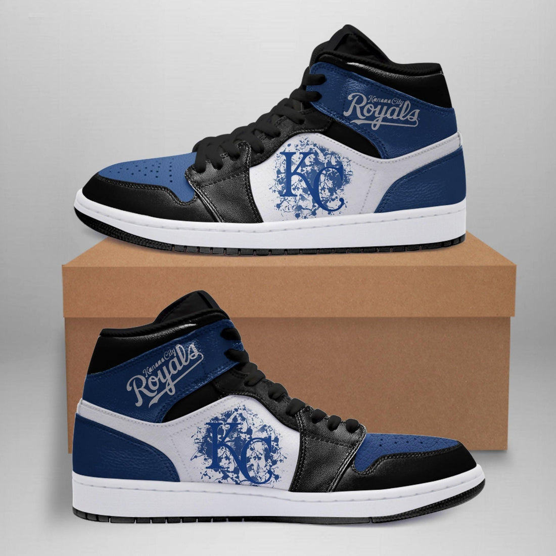 Kansas City Royals Basketball Shoes J1 Sneakers-Gear Wanta