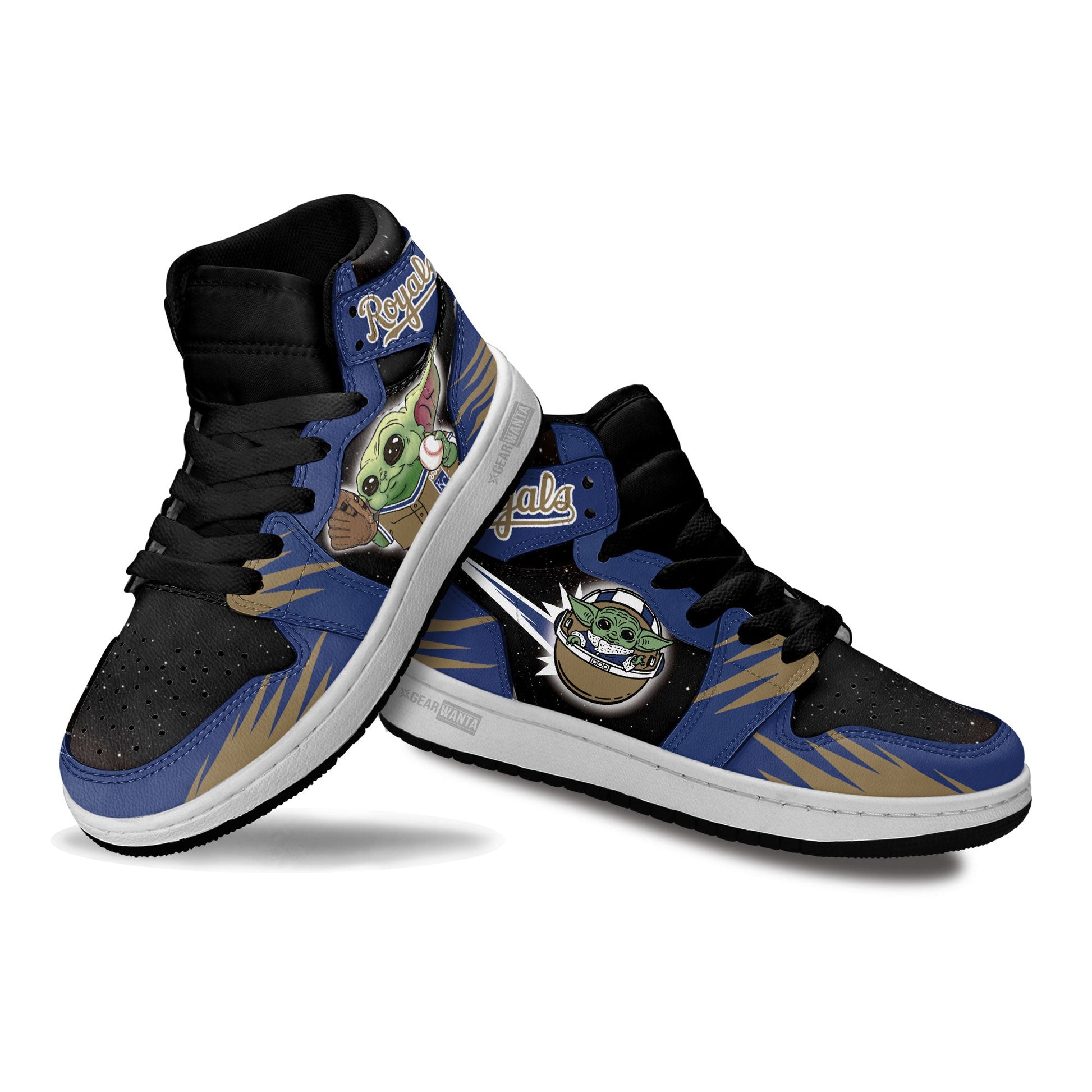 Kansas City Royals Kid Sneakers Custom For Kids-Gear Wanta