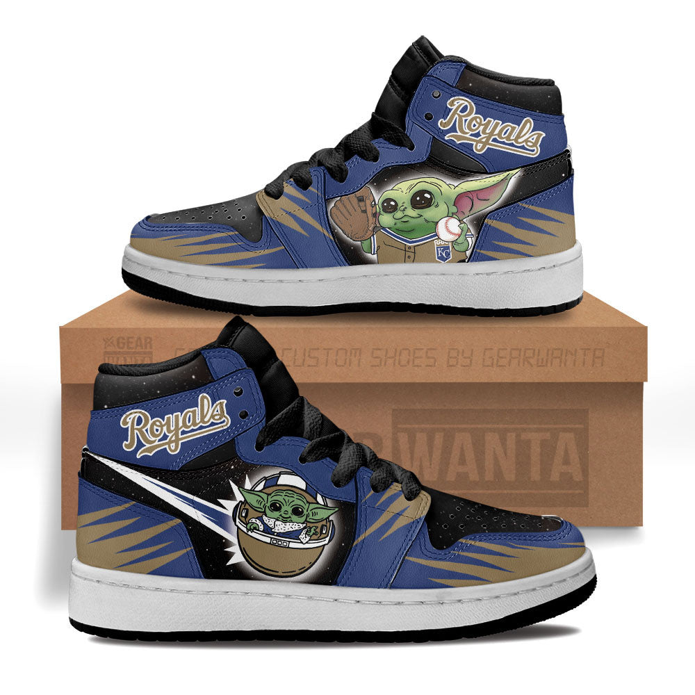 Kansas City Royals Kid Sneakers Custom For Kids-Gear Wanta