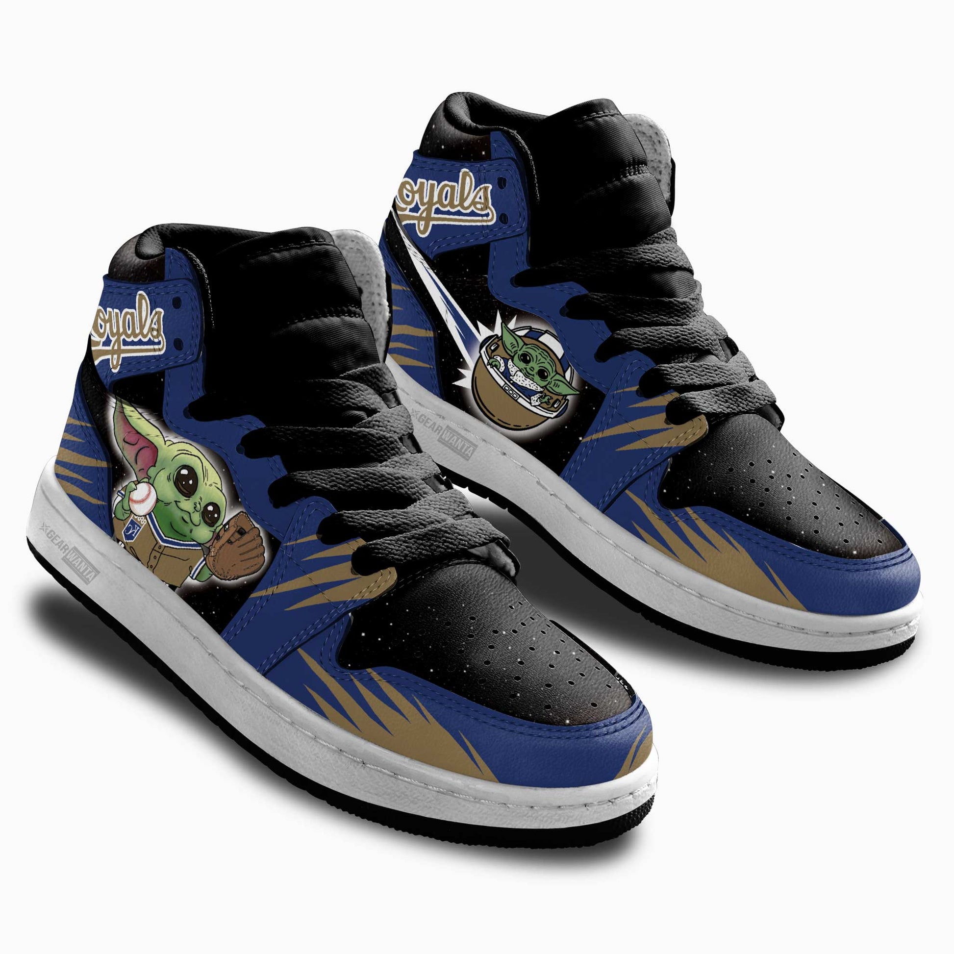 Kansas City Royals Kid Sneakers Custom For Kids-Gear Wanta