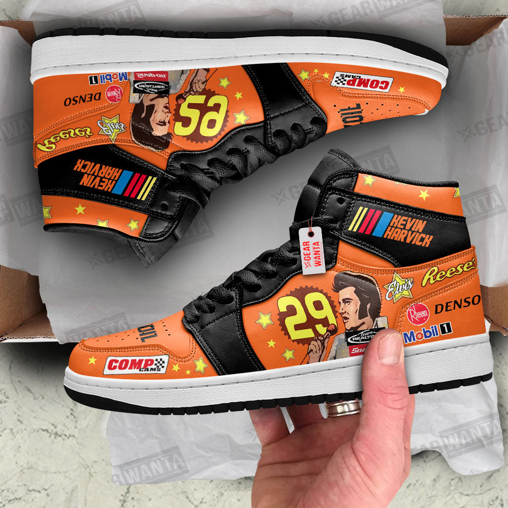 Kevin Harvick J1 Shoes Custom Reese's #29 Cars Race Sneakers-Gear Wanta