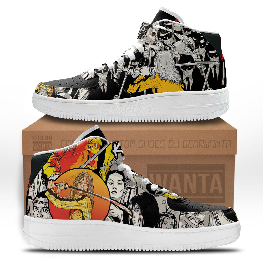 Kill Bill Air Mid Shoes Custom The Bride Sneakers-Gear Wanta