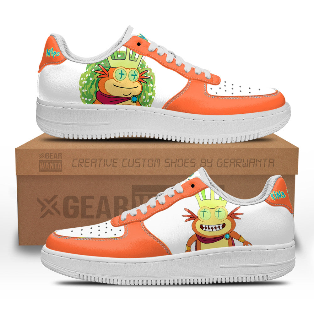 King Flippy Nips Rick and Morty Custom Air Sneakers QD13-Gear Wanta