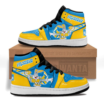 LA Chargers Kid Sneakers Custom-Gear Wanta