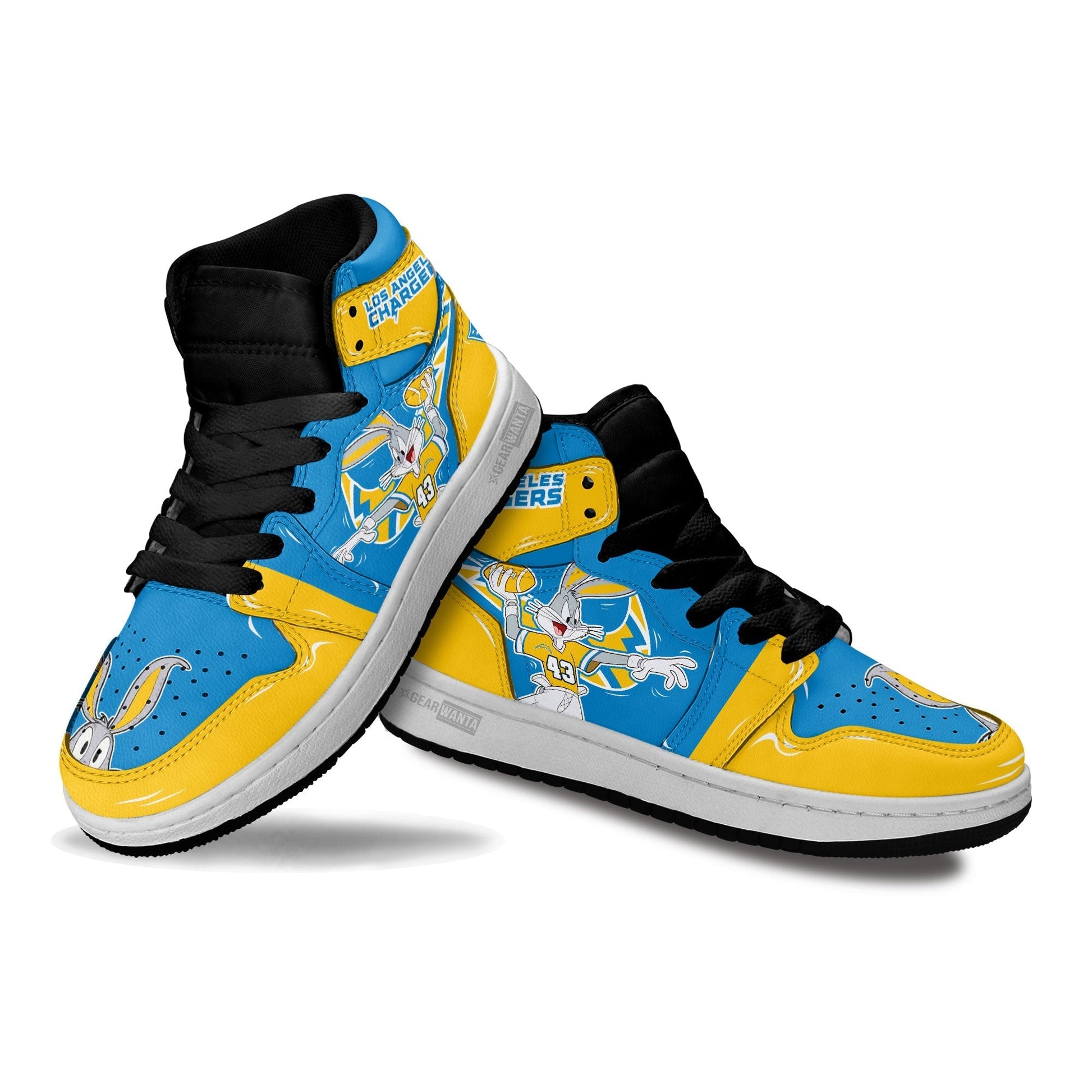 LA Chargers Kid Sneakers Custom-Gear Wanta