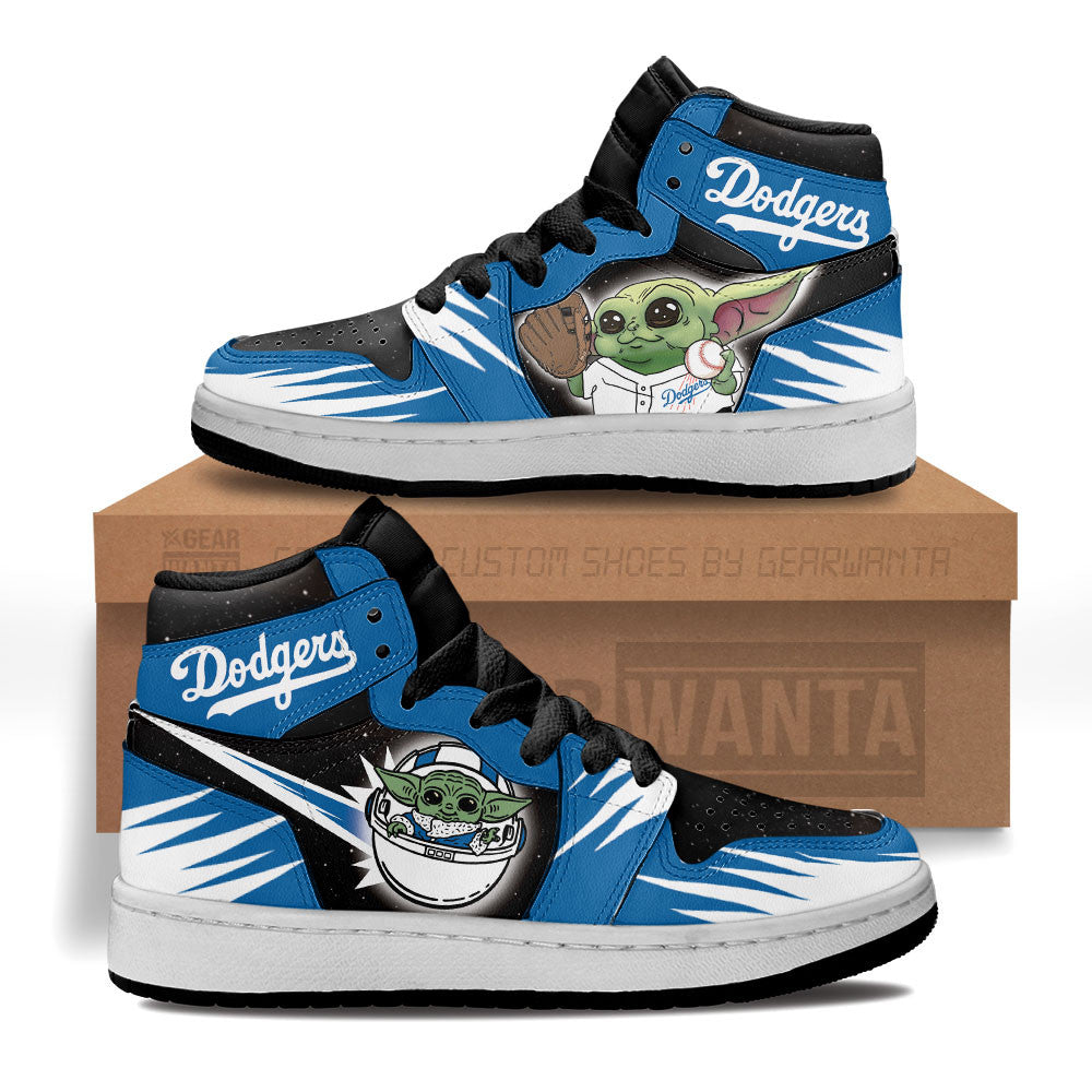 LA Dodgers Kid Sneakers Custom For Kids-Gear Wanta