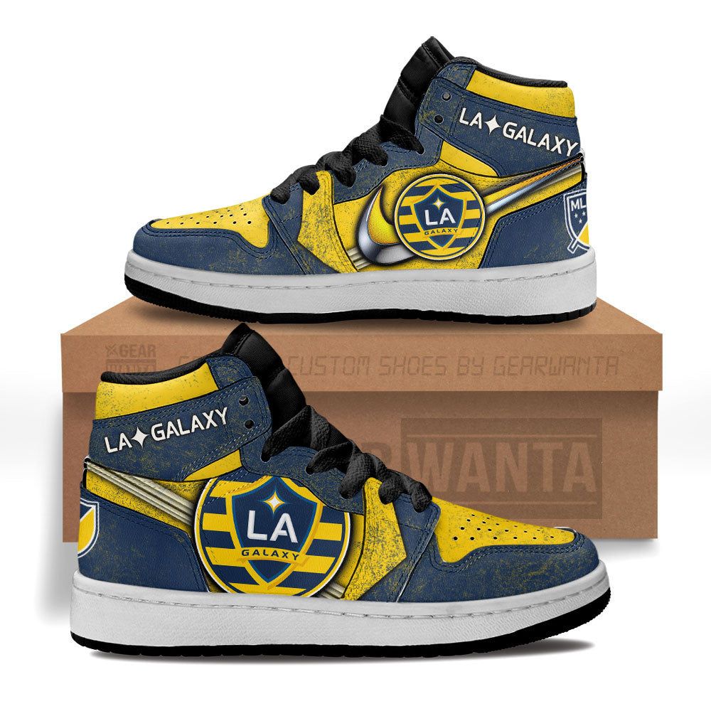 LA Galaxy Kid J1 Sneakers Custom Shoes For Kids-Gear Wanta