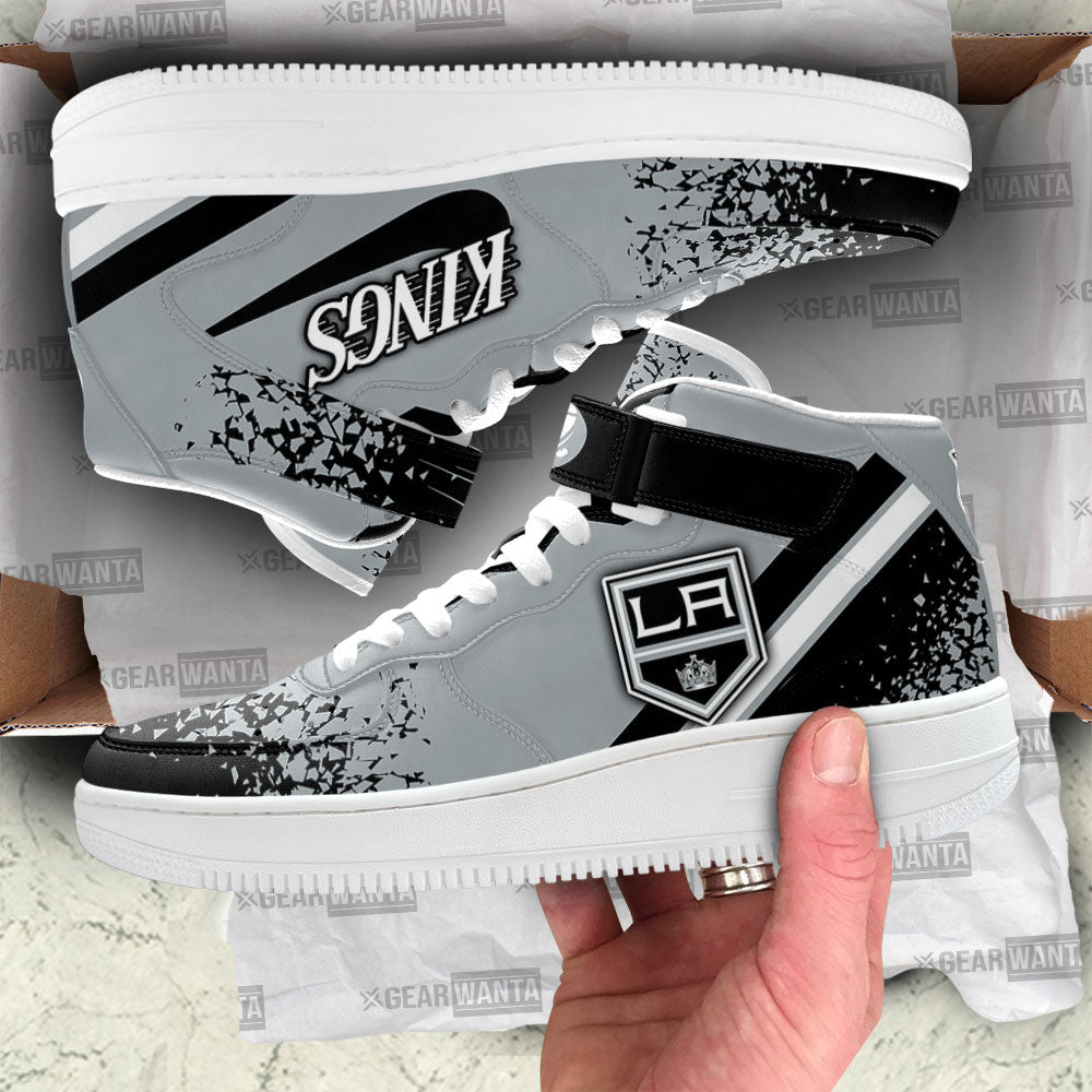 LA Kings Air Mid Shoes Custom Hockey Sneakers Fans-Gear Wanta