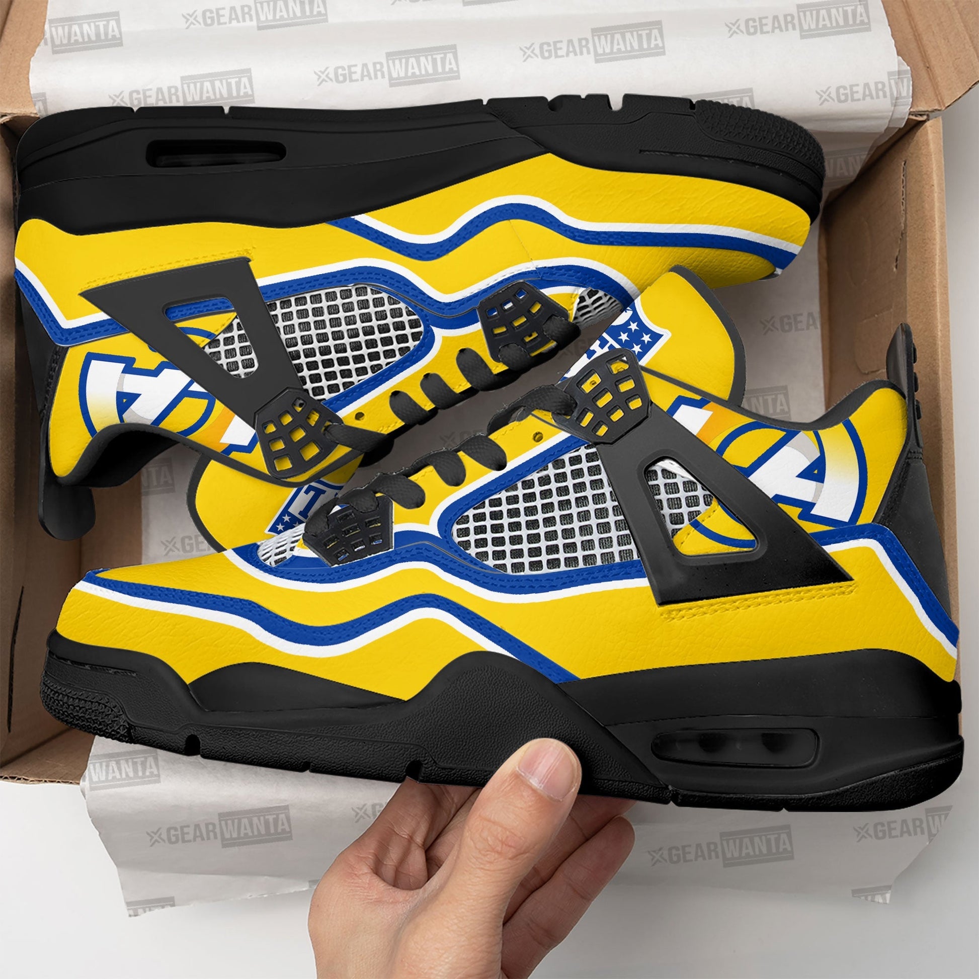 LA Rams Aj4 Sneakers Custom Shoes-Gear Wanta