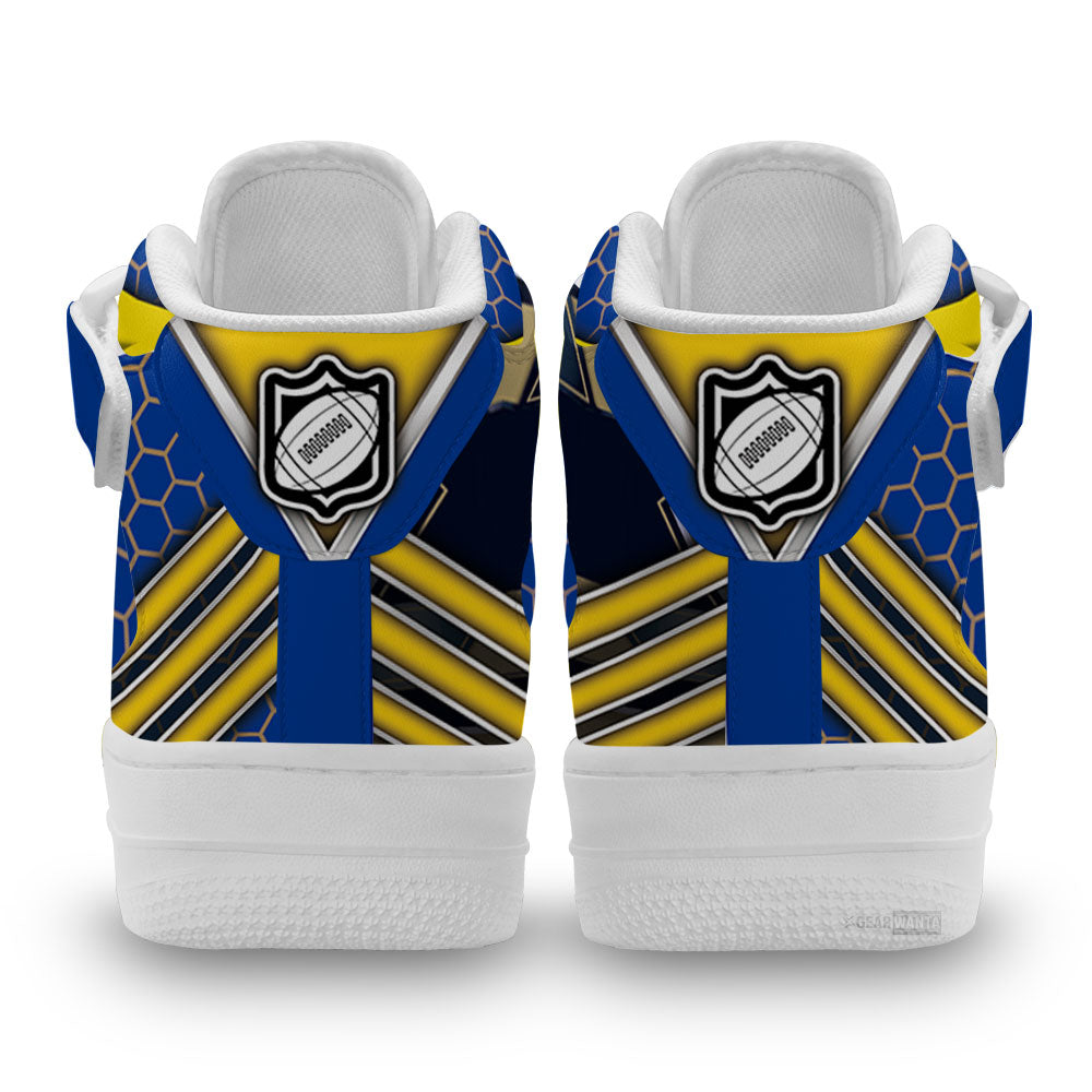 LA Rams Sneakers Custom Air Mid Shoes For Fans-Gear Wanta