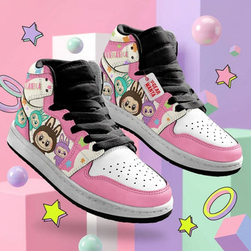 Labubu Kids Retro High-Top Sneakers Custom Name