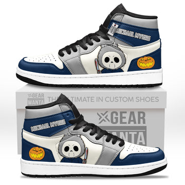 Labubu Michael Myers Halloween Retro High-Top Sneakers
