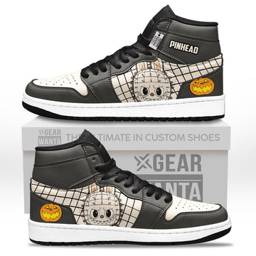 Labubu Pinhead Halloween High-Top Leather Sneakers