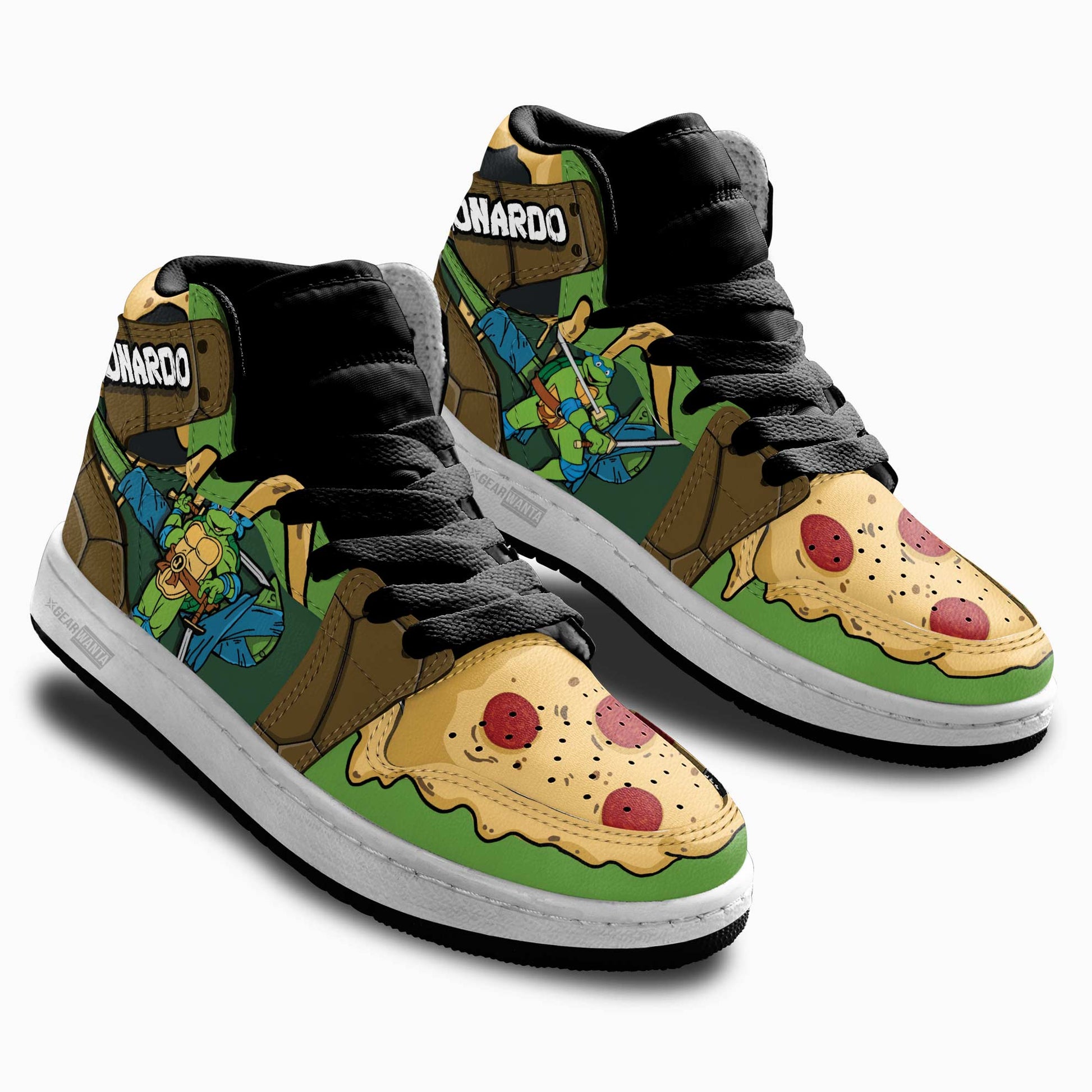 Leonardo Teenage Mutant Ninja Turtles Kid Sneakers Custom For Kids-Gear Wanta