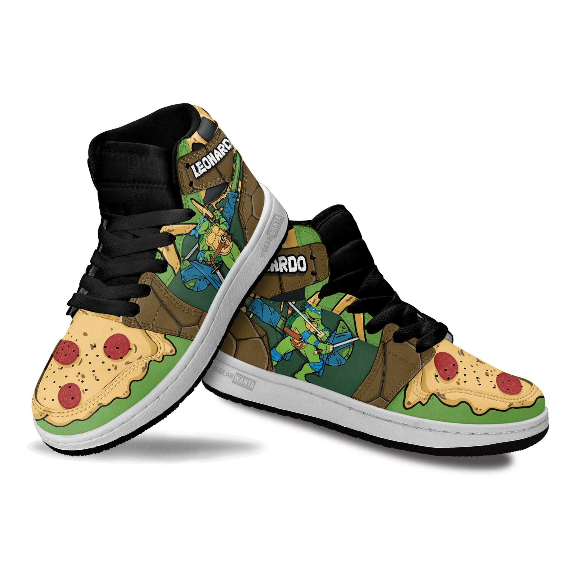 Leonardo Teenage Mutant Ninja Turtles Kid Sneakers Custom For Kids-Gear Wanta