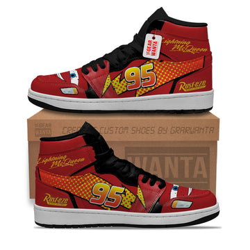 Lightning McQueen 95 J1s Sneakers Custom For Cars Fans