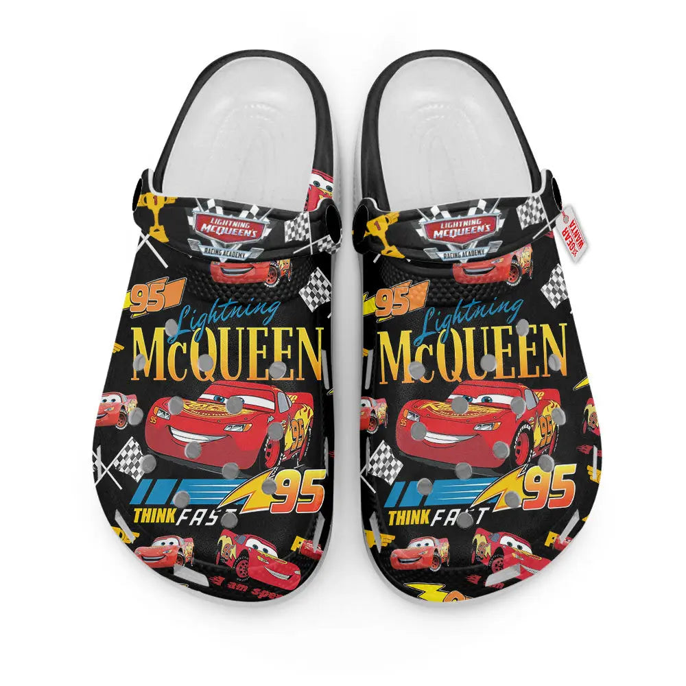 Lightning McQueen Pixar Cars Cartoon Movie Themed Clog Shoes