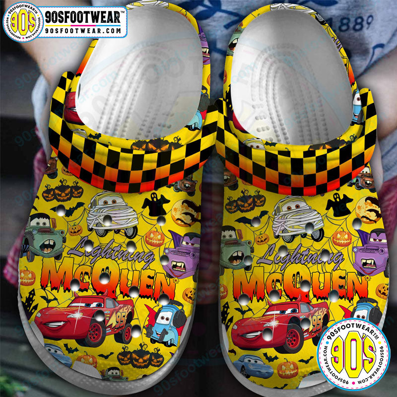 Lightning McQueen Pixar Cars Cartoon Movie Yellow Halloween Themed Clog Shoes-gearwanta.com