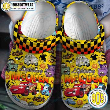 Lightning McQueen Pixar Cars Cartoon Movie Yellow Halloween Themed Clog Shoes-gearwanta.com