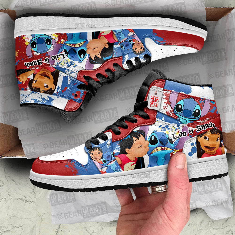Lilo and Stitch J1 Shoes Custom For Fans- gearwanta.com