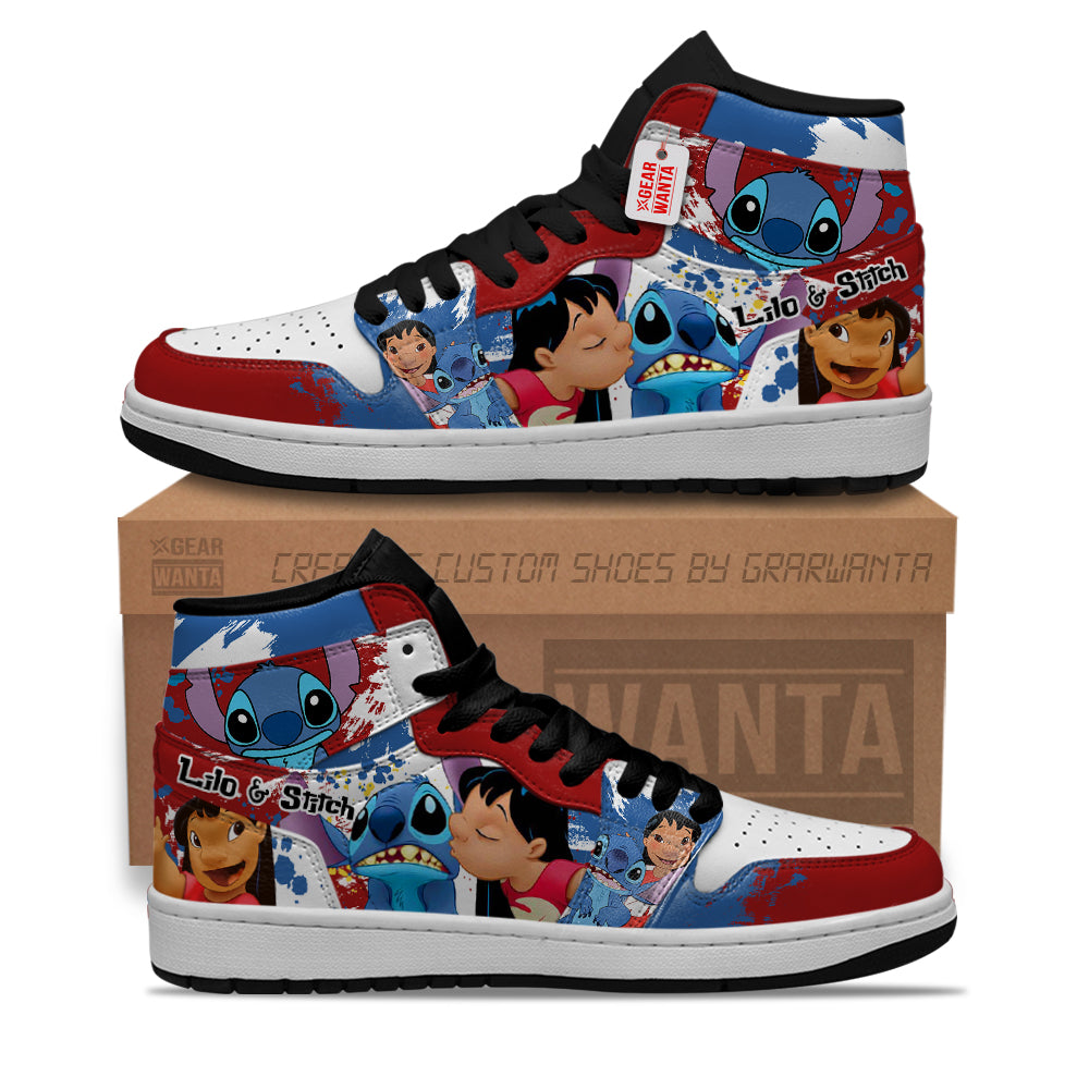 Lilo and Stitch J1 Shoes Custom For Fans- gearwanta.com