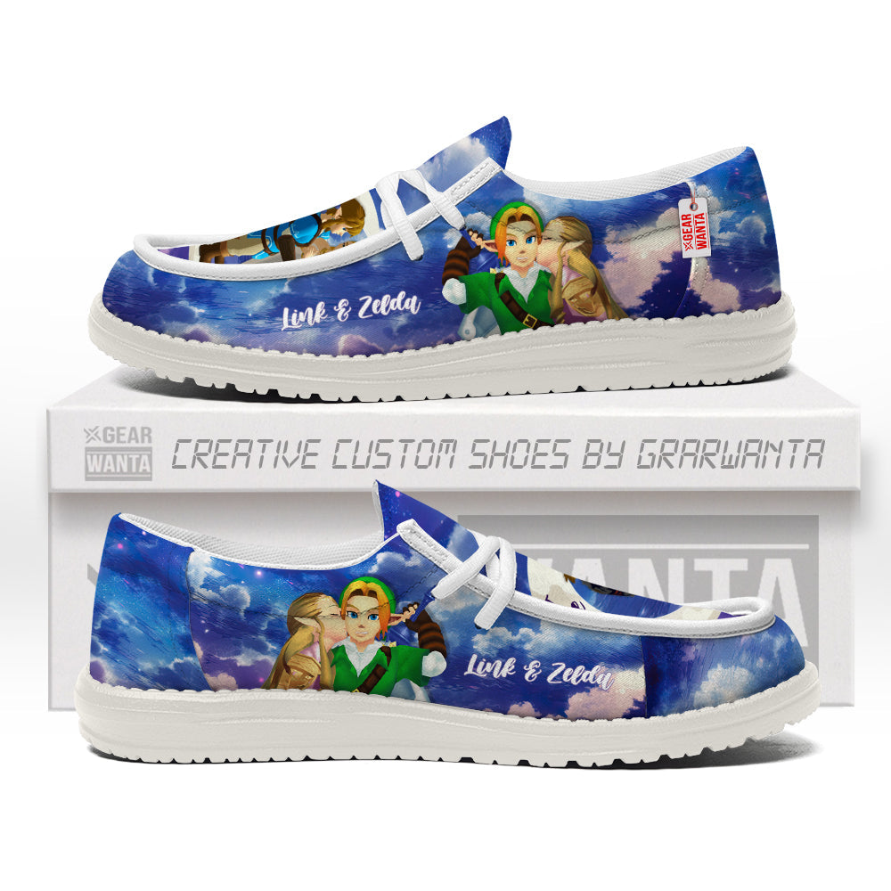 Link and Zelda Canvas Loafer Shoes Vanlentine's Gifts Idea-gearwanta.com