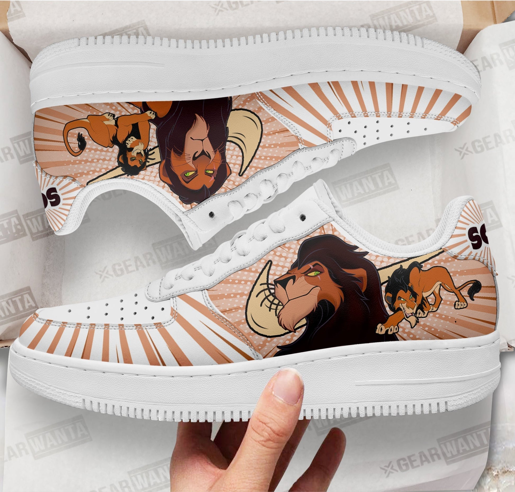 Lion Scar Air Sneakers Custom Villain The Lion King-Gear Wanta